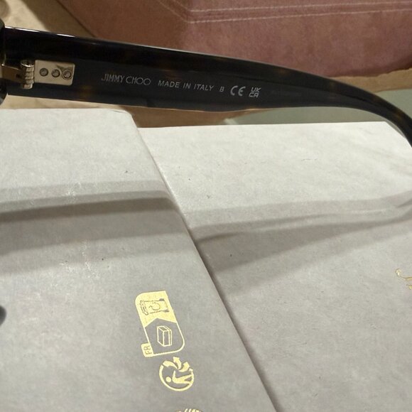 JIMMY CHOO | 56MM OVAL BROWN FRAME W. RHINESTONES SUNGLASSES main image 4